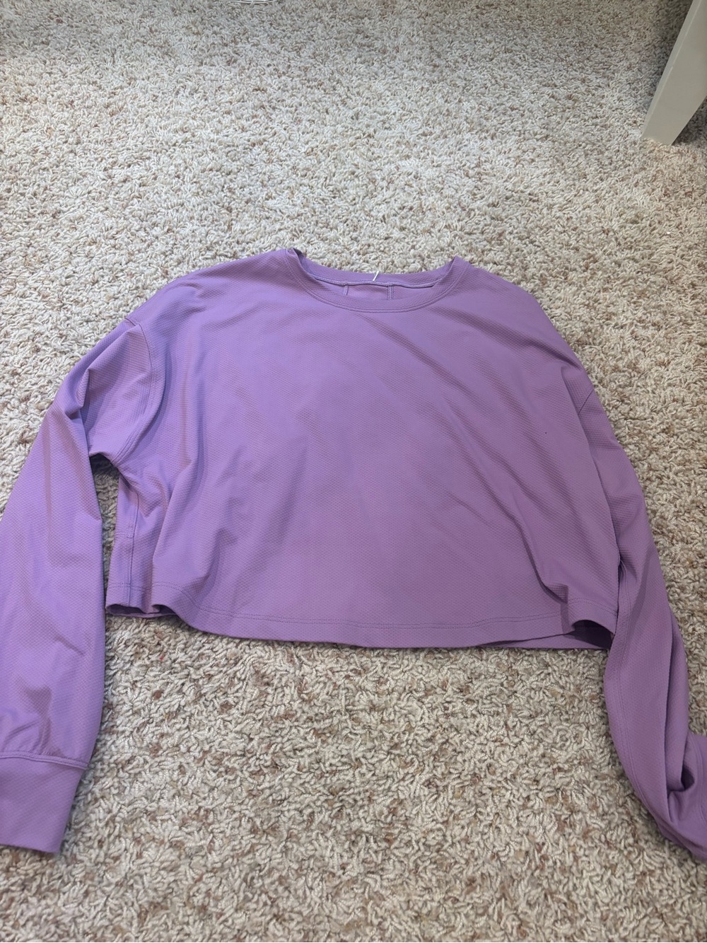 lululemon athletica Lavender Cropped Long-Sleeve Top
